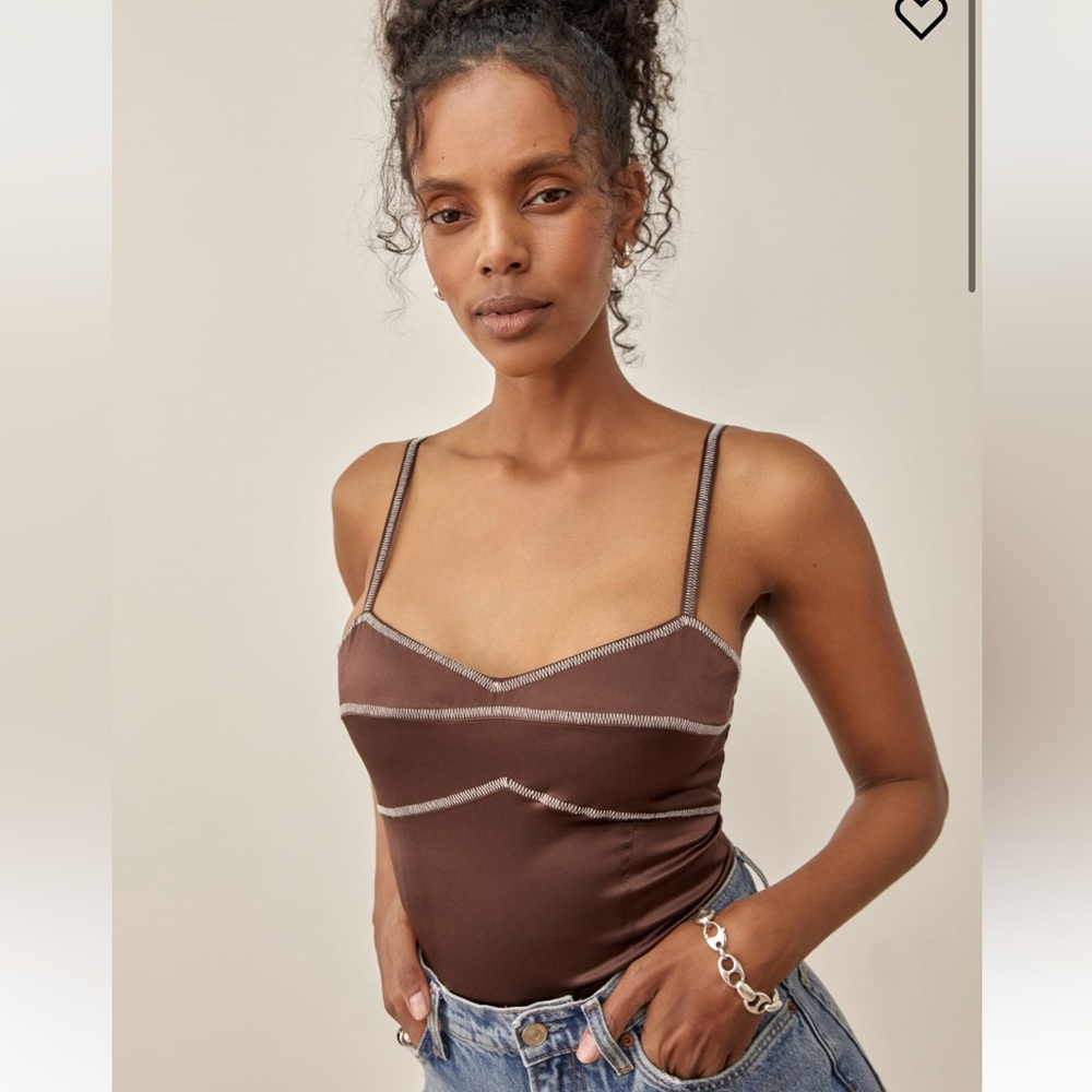 Reformation Coconut Top in Cafe